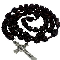Carmelite Brown Knotted Rope Rosary