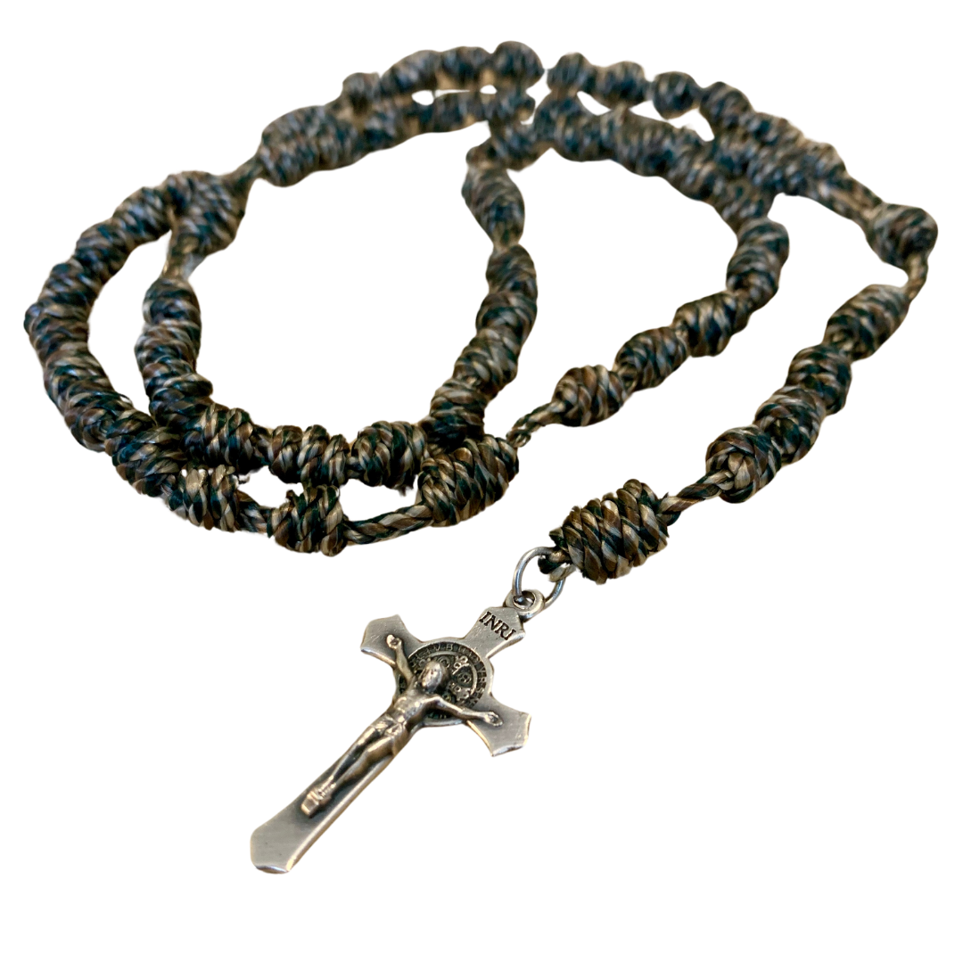 Soldier Camo Knotted Rope Rosary