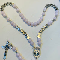 Personalized Lady Pink Rosary