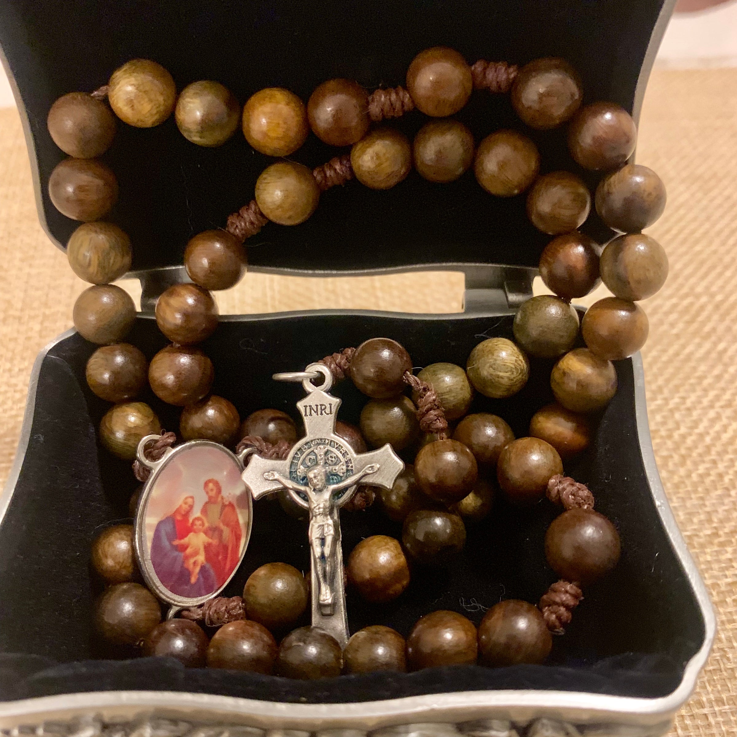 Holy Family Wood Rosary
