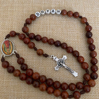 Personalized Guadalupe Sandalwood Rosary