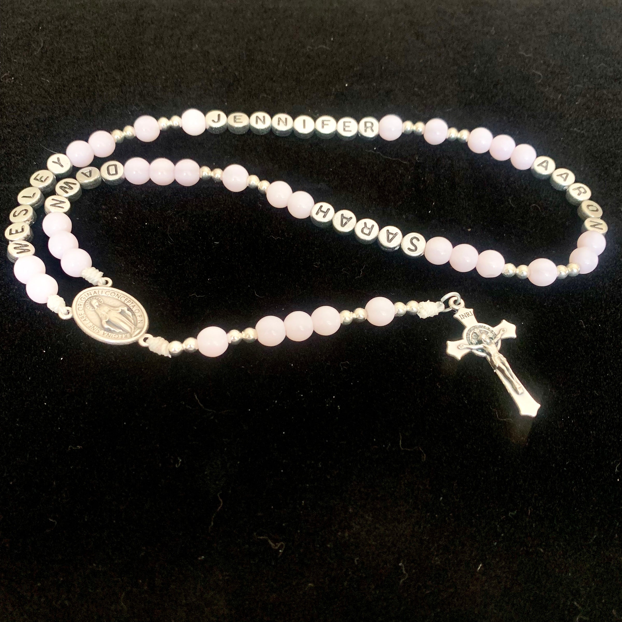 Personalized Lady Pink Rosary