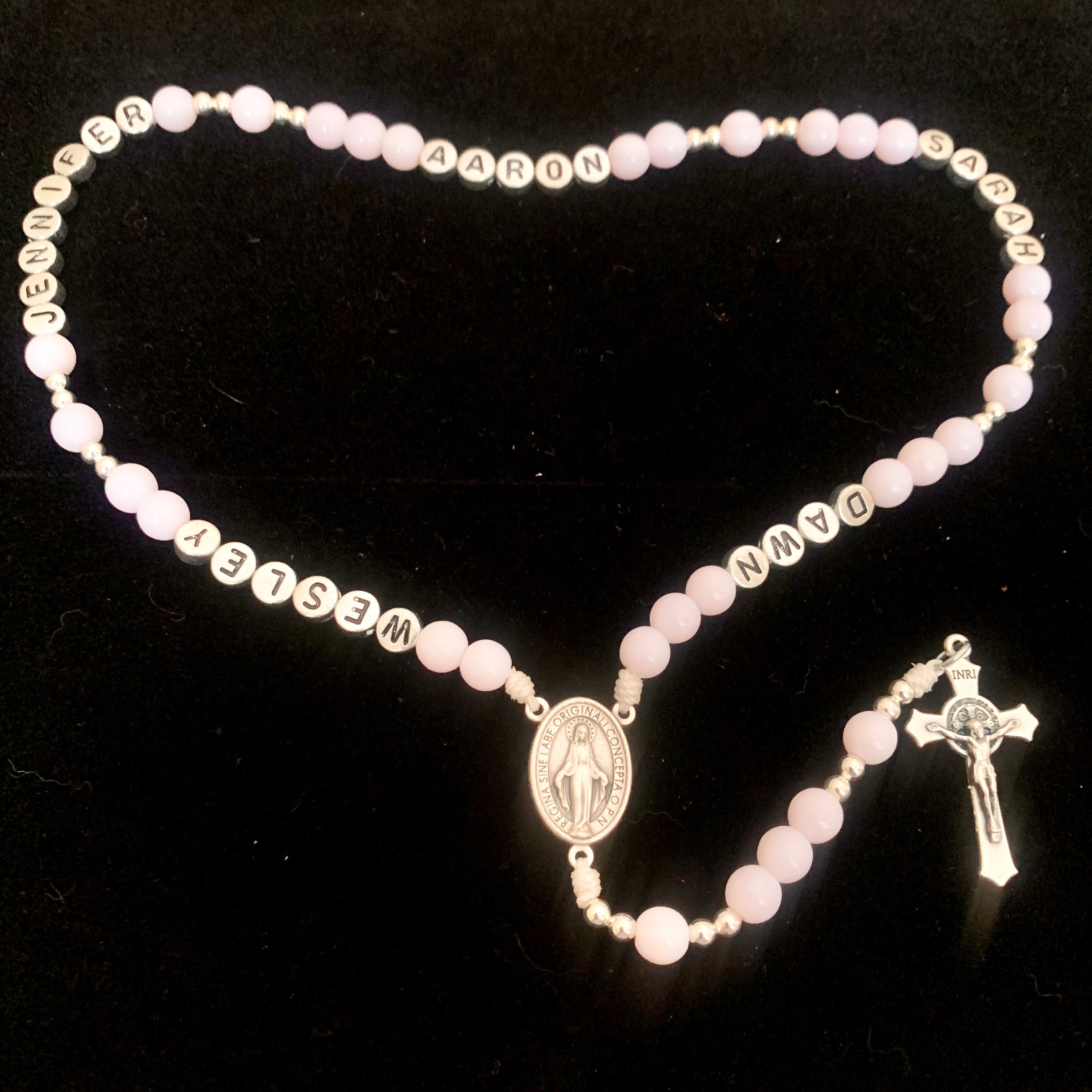 Personalized Lady Pink Rosary
