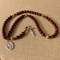 Marian Cherry Wood Rosary