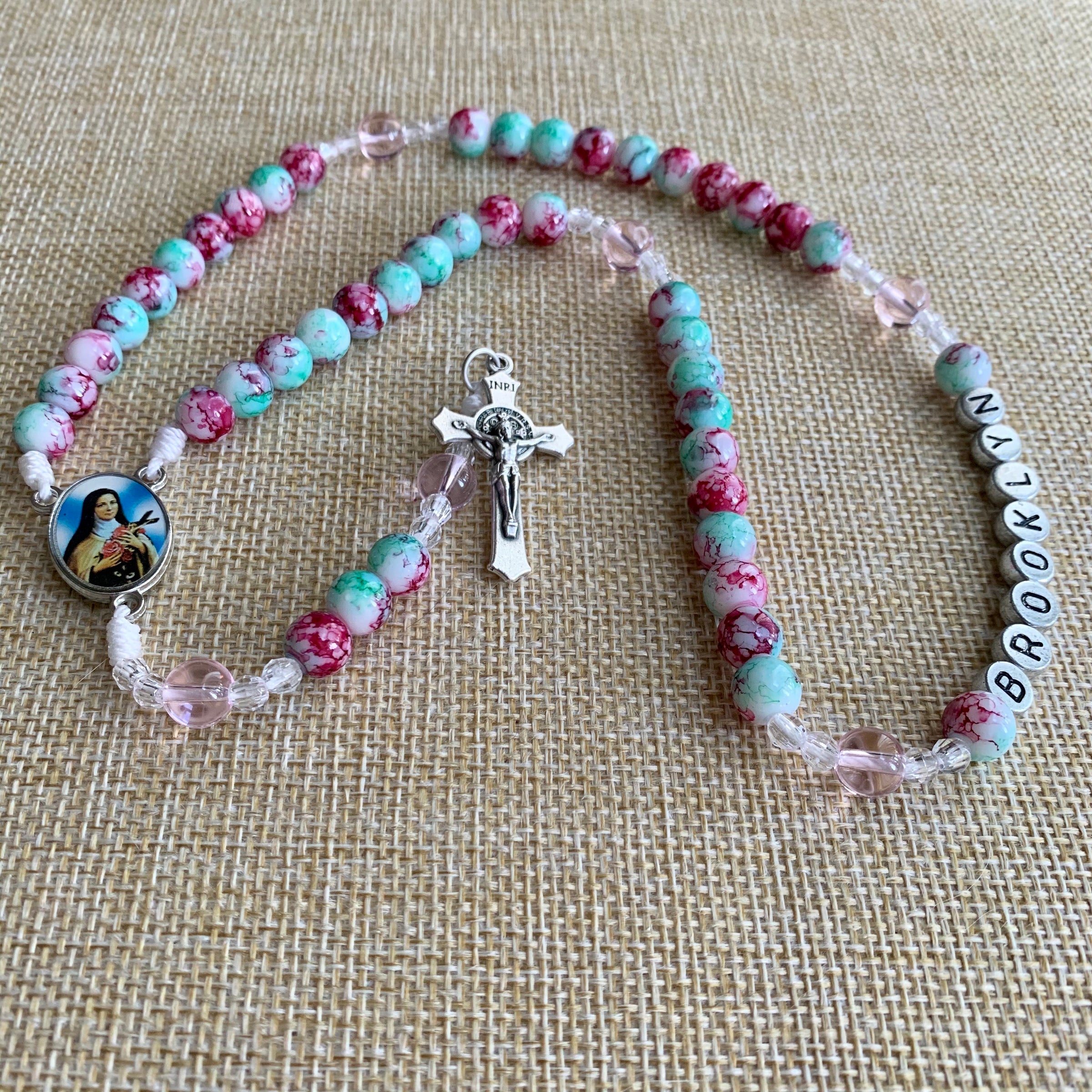 Personalized Cotton Candy Rosary