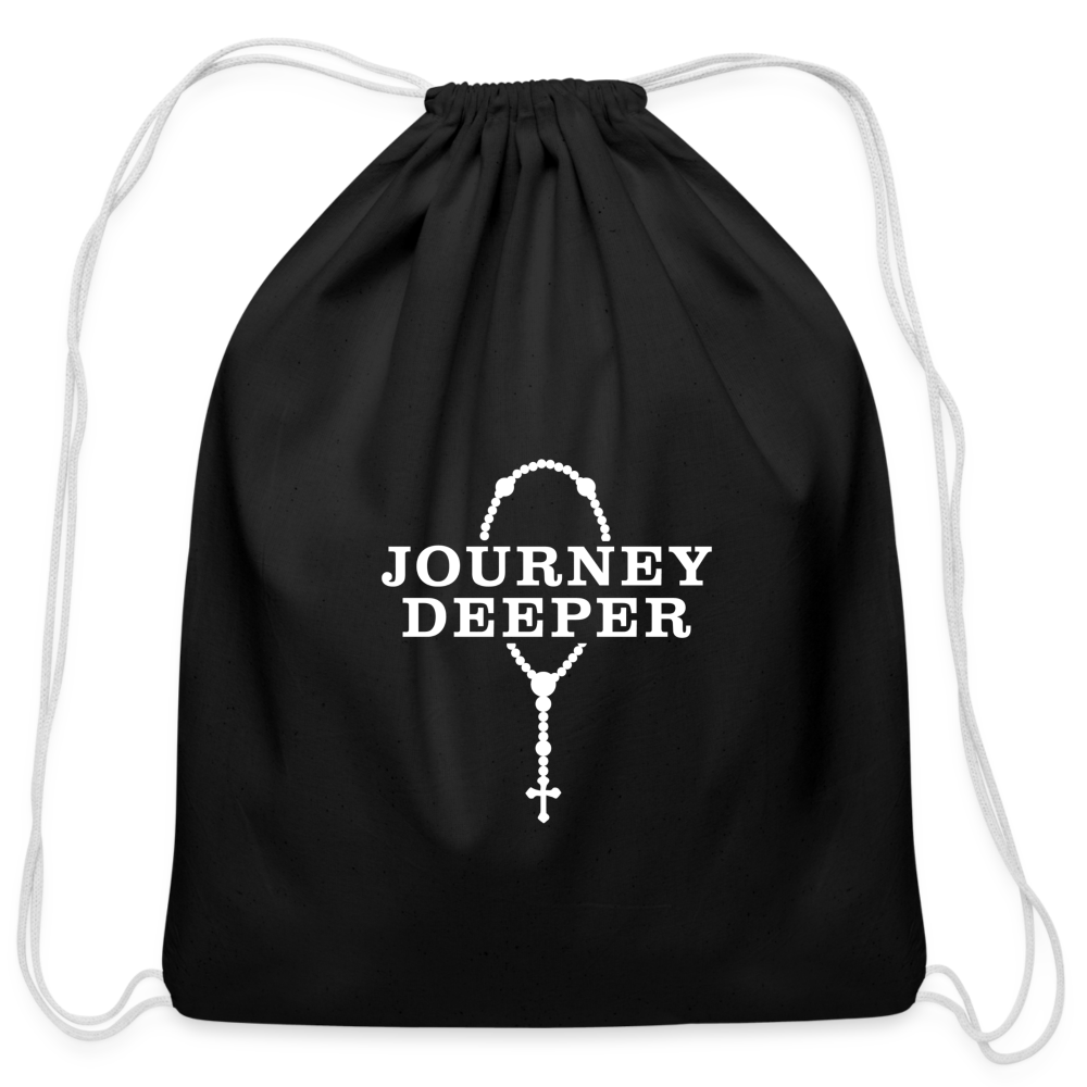 Cotton Drawstring Bag - black