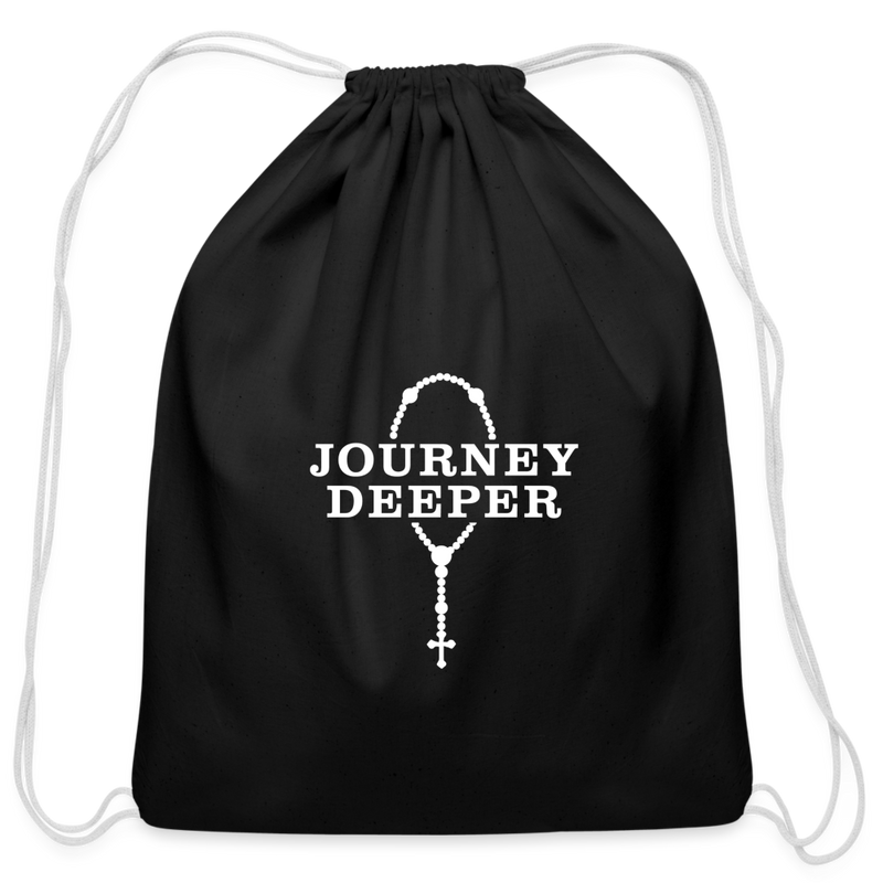 Cotton Drawstring Bag - black