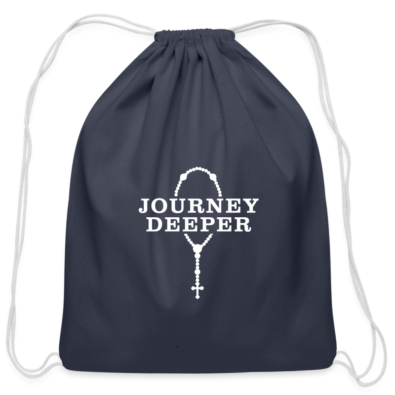 Cotton Drawstring Bag - navy