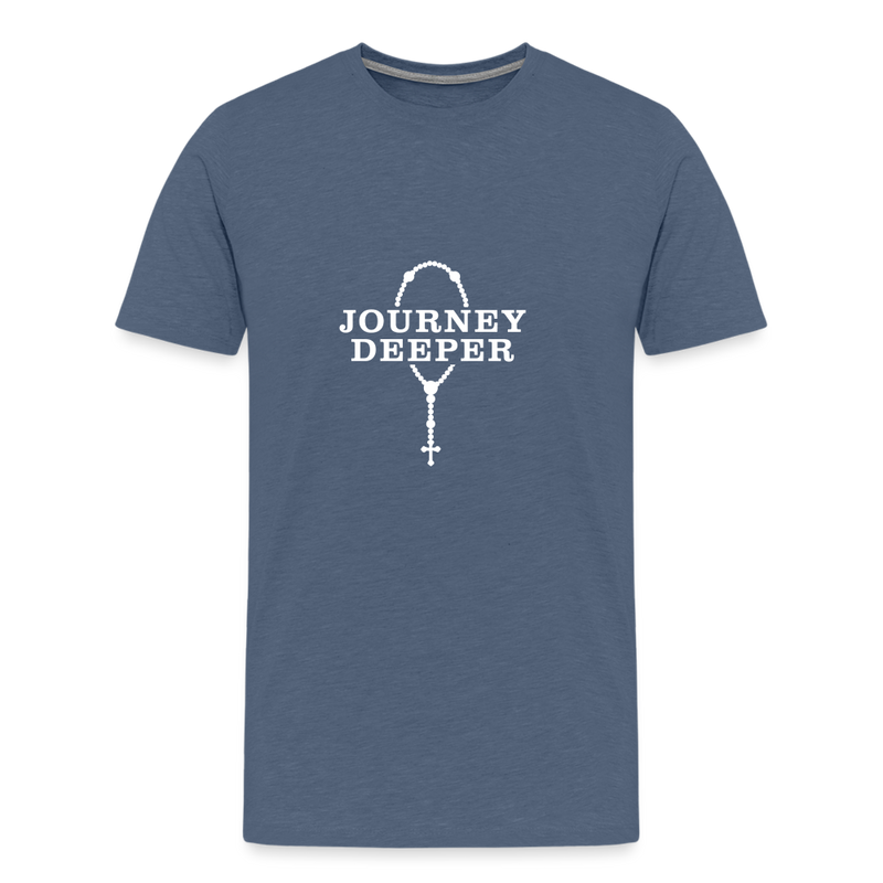 Journey Deeper Men's Premium T-Shirt - heather blue