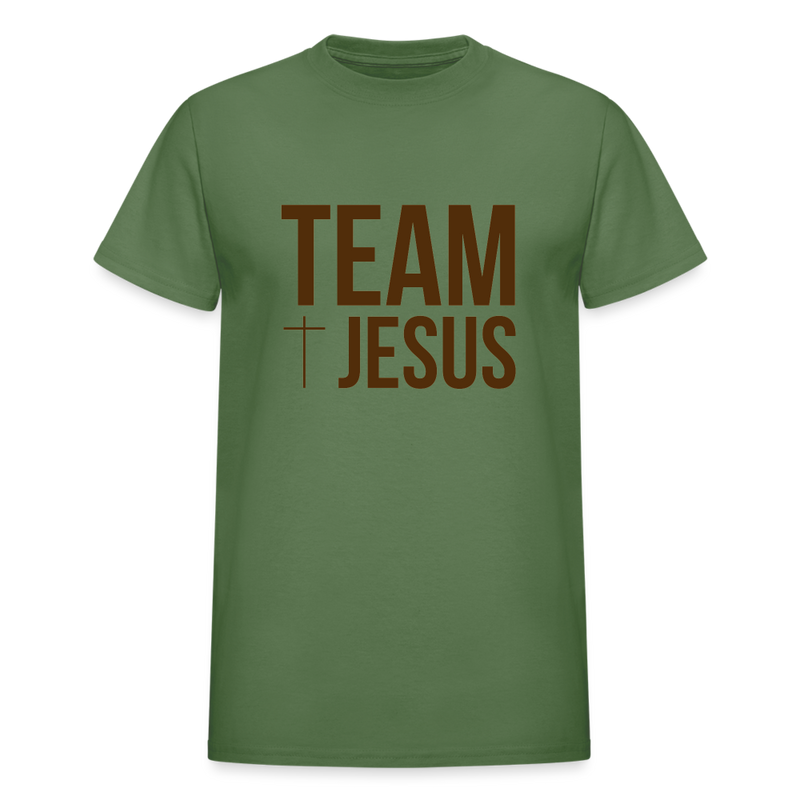Jesus Gildan Ultra Cotton Adult T-Shirt - military green