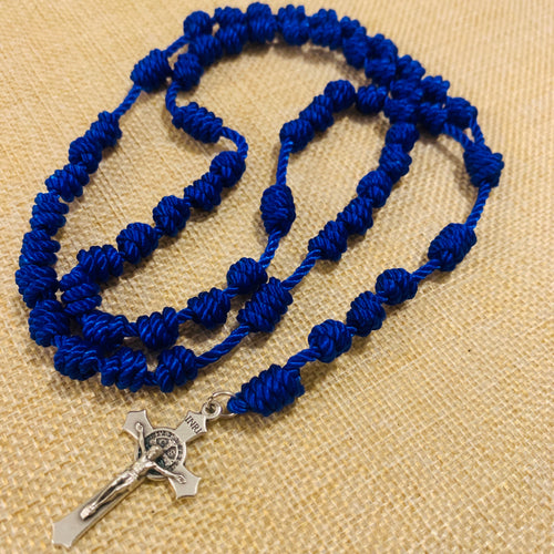 Royal Blue Rope Rosary