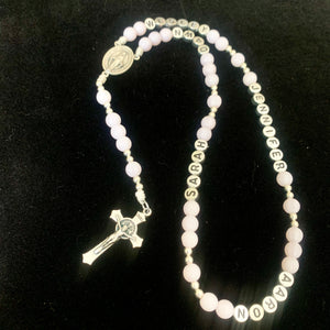 Personalized Lady Pink Rosary