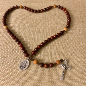 Marian Cherry Wood Rosary