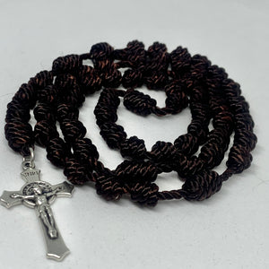 Carmelite Brown Knotted Rope Rosary