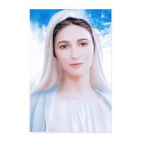 Blessed Mother Mary, Queen of Peace Poster 8x12 - white