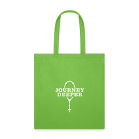 Journey Deeper Tote Bag - lime green