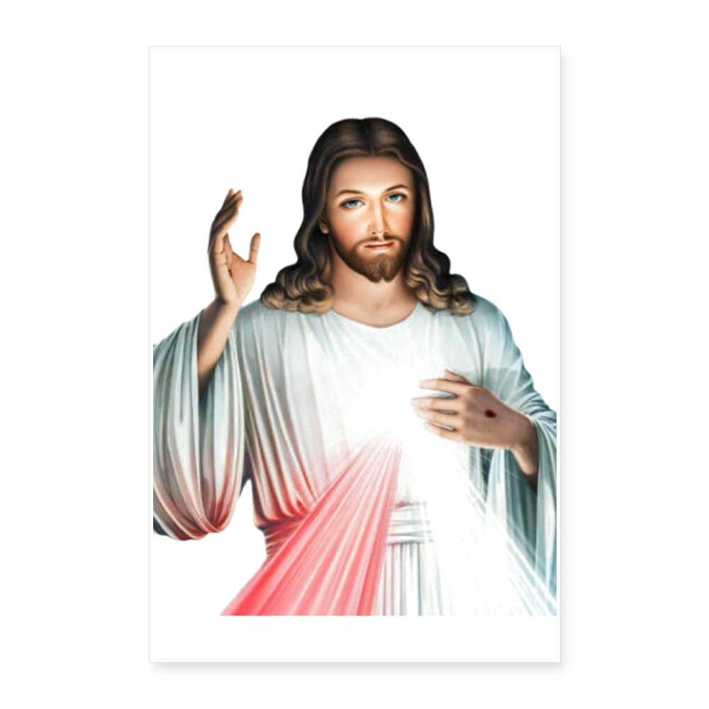 Divine Mercy Jesus Poster 8x12 - white