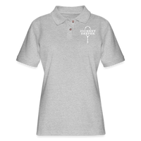 Journey Deeper Women's Pique Polo Shirt - heather gray